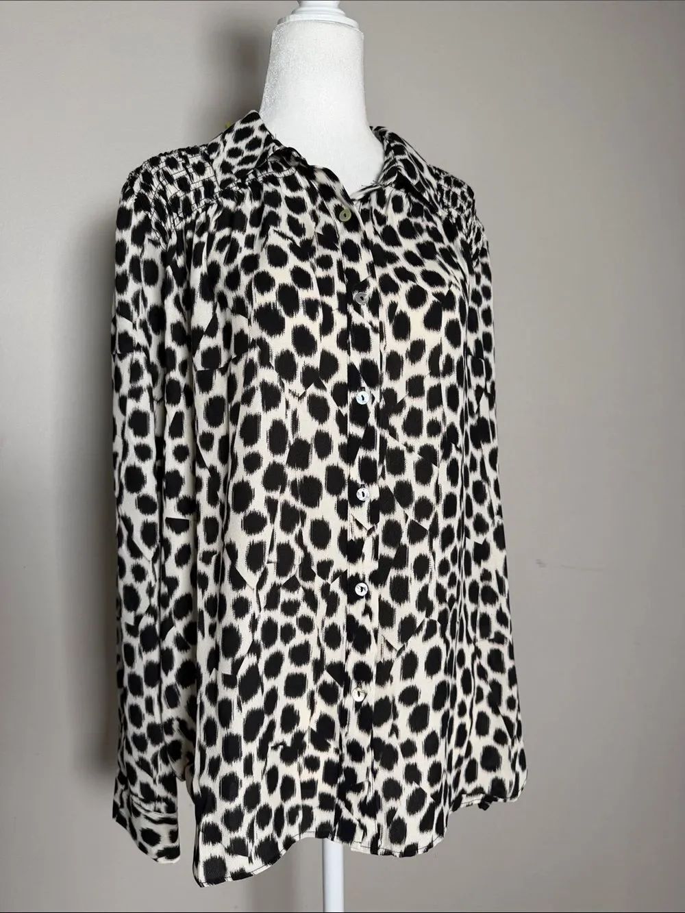 Rose & Olive Animal-Print Button Down Shirt
